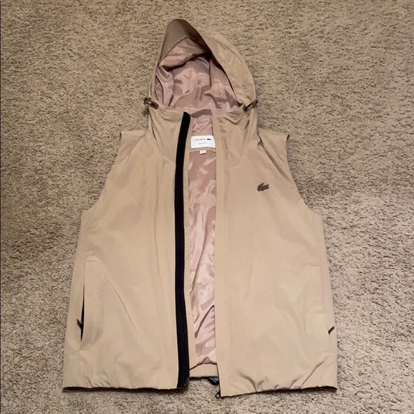 Lacoste 2 piece rainproof hoodie vest and pants